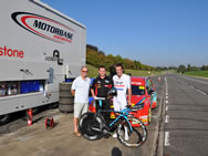 L-R Phil Dowsett Oly Collins and Alex Dowsett