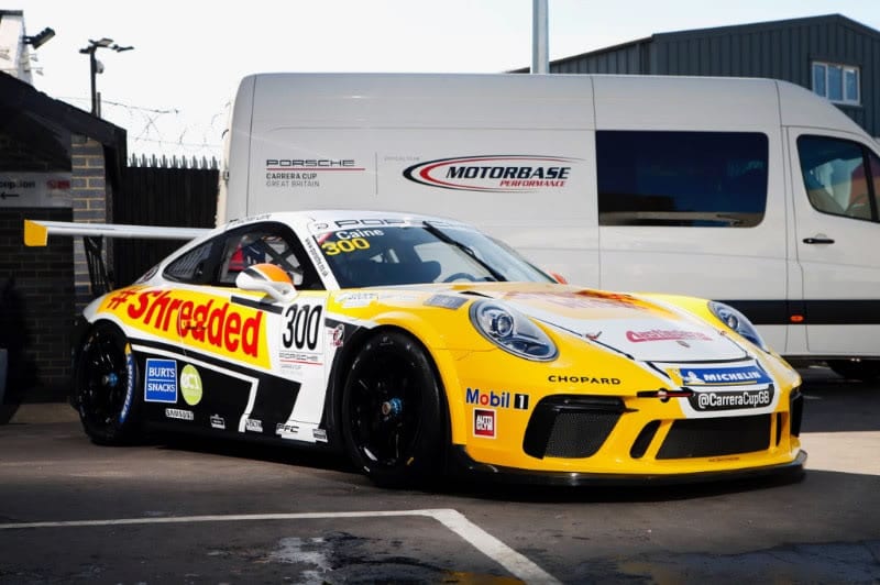 Michael Caine Porsche Carrera Cup GB
